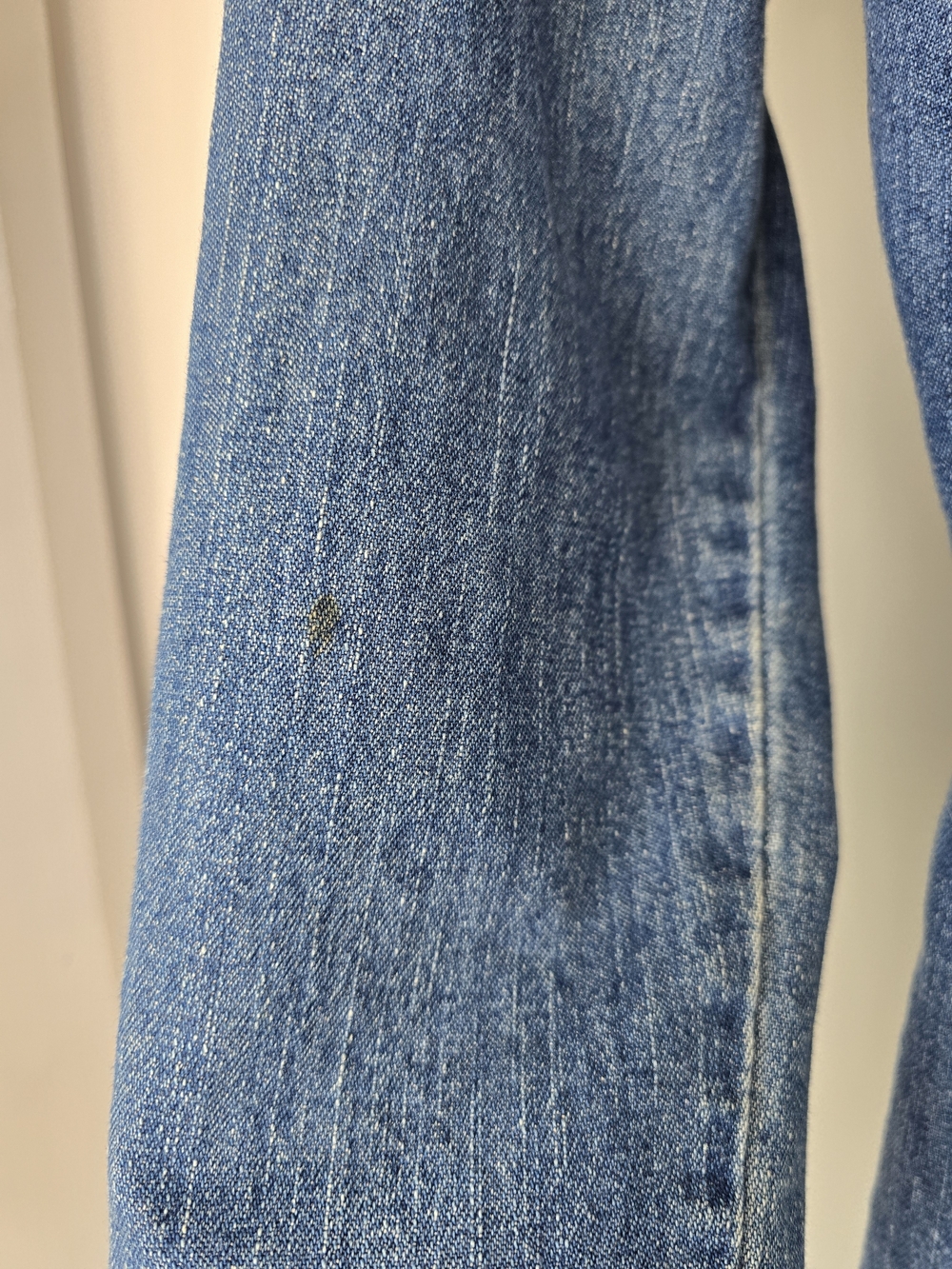 Embroidered Blue Denim Jacket with Fall Leaf Motif - Picture 16 of 17